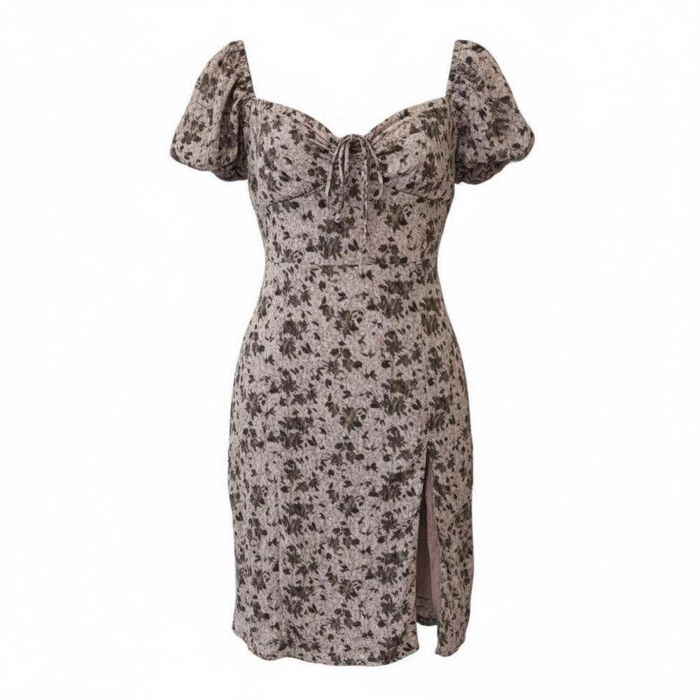 Whiteroom + Cactus floral puff sleeve dress, XS